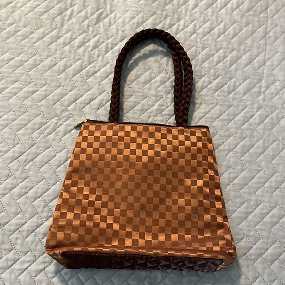 Brown checkered clutch   - Picture 3 of 4